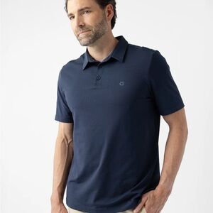 NWT Cozy Earth Men’s Everyday Polo- Eclipse- M